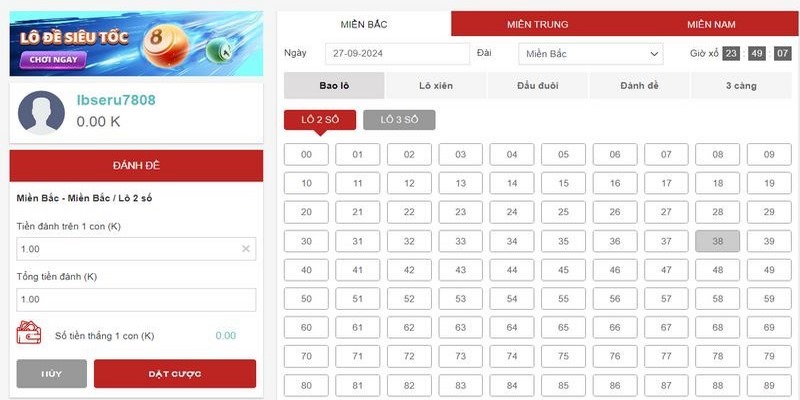 Cược xổ số truyền thống trực tuyến trên nhà cái 23win 