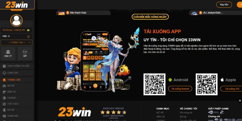 Hướng dẫn thực hiện tải app 23win trên các hệ điều hành